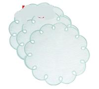 Set de Table Napperon de Serviette Doux rétro Romantique à Bord brodé Carreaux Bleu Clair for la décoration extérieure Serviettes Table fête(Light a 4pcs)