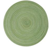 Set de Table Noel Lot de 6 Sets Table Ronds tressés Beiges for la Cuisine et Salle à Manger, Chemin Isolant Lavable, idéal for Un dîner Noël(Green)