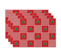 Set de Table Noel Sets de Table Noël, décoration Festive for la à Manger, Motifs Flocons Neige et d'arbres, Sets for Un dîner en Famille(Color 12)