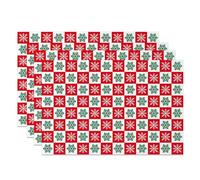 Set de Table Noel Sets de Table Noël, décoration Festive for la à Manger, Motifs Flocons Neige et d'arbres, Sets for Un dîner en Famille(Color 11)