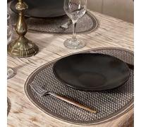 Set de table oval beija flor tribal effet tissage modèle scales