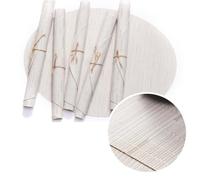 Set de Table Ovale Beige, Placemats for Dining Table Lot de 4 Motif Bambou Vinyle Polyester sous Assiette 45x32cm