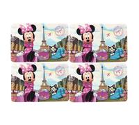 Set de table pour enfant - DISNEY - Minnie - Lot de 4 - Rose - Lavable - Rectangulaire