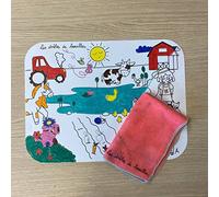 Set de Table pour Enfant nettoyable - coloriage à l'infini (Ferme)