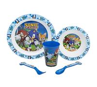 SET DE TABLE POUR ENFANTS 5 PIÈCES. ASSIETTE, BOL, VERRE 260ML ET COUVERTS. SANS BISPHÉNOL A ET COMPATIBLE AVEC LE MICRO-ONDES. | SONIC