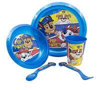SET DE TABLE POUR ENFANTS 5 PIÈCES. ASSIETTE, BOL, VERRE DE 260 ML ET COUVERTS. SANS BPA | PAW PATROL PUP POWER