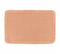 Set de Table rectangulaire 45 x 30 cm en Jute, Bord brodé avec Franges