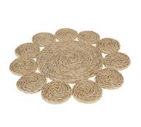 Set de table rond en fleur en bois naturel 36x36x1 cm J-Line