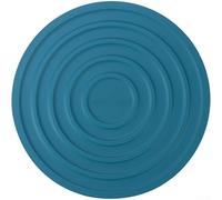Set de table rond fabriqué à partir de silicone résistant à la chaleur pour éviter les dommages thermiques et maintenir la position de la vaisselle grâce à l'anneau (bleu)