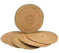 - Set de table ronds en jonc naturel Zoho (Lot de 6)