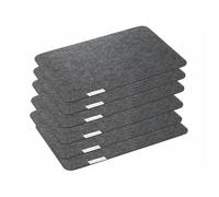 Rosenstein & Söhne 6 sets de table en feutre - 45 x 30 cm - Gris foncé