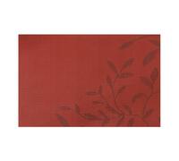 Set de Table Rouge, Placemats for Dining Table Lot de 6 Feuilles Jacquard PVC sous Assiette 45x30cm