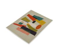 Set de Table Rouge Vintage Vert Set de Table Lavable Dessous de Table Antidérapant Chaleur Résiste Lavable pour Cuisine Restaurant Table L'hôtel Sets de Tables 8 pièces(45x30cm)