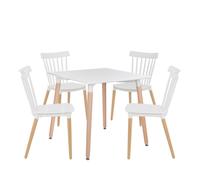 Set De Table Royal (80x80) Et 4 Chaises Royal Blanc Blanc