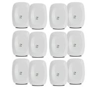 Set de table, service de 12 assiettes, plat de service rectangulaire en verre - Longueur 28 x Profondeur 20 cm -JUANIO