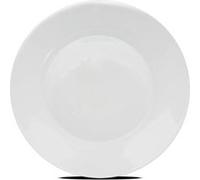 Set de table, service de 36 assiette plate à dessert, plat de service rond en verre coloris blanc - Diamètre 20 cm -JUANIO - blanc G