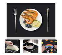 Set de Table Silicone,Tapis Silicone Patisserie,Tapis de Cuisson Silicone,Set de Table Lavable 50 x 70 cm,Apis de Table en Silicone,Tapis en Silicone pour Table à Manger