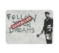 Set de Table Souple Dessous en liège Napperons Banksy Follow Your Dreams Cancelled Street Art Graffiti - Grand Format 39,5 x 28,5 cm