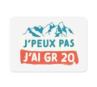 Set de Table Souple Dessous en liège Napperons Blanc - J'Peux Pas J'Ai GR 20 Randonnée France Corse Montagne - Grand Format 39,5 x 28,5 cm