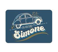 Set de Table Souple Dessous en liège Napperons Bleu - en Voiture Simone Humour Voiture Vieux - Grand Format 39,5 x 28,5 cm