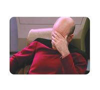 Set de Table Souple Dessous en liège Napperons Capitaine Jean Luc Picard Science Fiction - Grand Format 39,5 x 28,5 cm