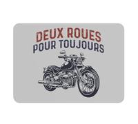 Set de Table Souple Dessous en liège Napperons Gris - Deux Roues pour Toujours Moto Grosses cylindrées Cafe Racer - Grand Format 39,5 x 28,5 cm