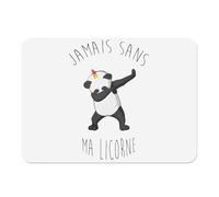 Set de Table Souple Dessous en liège Napperons Jamais sans ma Licorne Humour Mignon Dessin Le Dab du Panda Animaux - Grand Format 39,5 x 28,5 cm