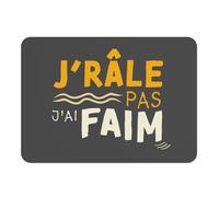 Set de Table Souple Dessous en liège Napperons Noir - J'râle Pas J'Ai Faim Humour Expression - Grand Format 39,5 x 28,5 cm