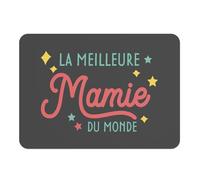 Set de Table Souple Dessous en liège Napperons Noir - La Meilleure Mamie du Monde Famille Grand Mère - Grand Format 39,5 x 28,5 cm