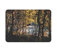 Set de Table Souple Dessous en liège Napperons Rivière Coule dans la Forêt au Printemps Paysage Naturel - Grand Format 39,5 x 28,5 cm