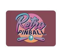 Set de Table Souple Dessous en liège Napperons Rouge - Retro Flipper Pinball Classique Bar Arcade - Grand Format 39,5 x 28,5 cm