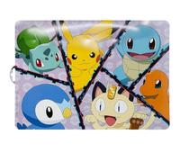 Set de table sous licence Pokémon assortis pour enfants - 42 cm - Tapis de table lavable et réutilisable, vaisselle imprimée antidérapante pour les repas, idéal pour les tout-petits et les jeunes