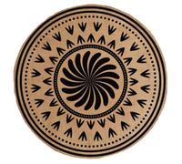 Set de table - STC - Rond - 38 cm - Toile de jute - Couleur noire