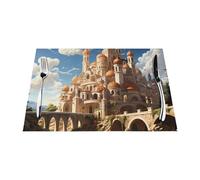 Set de table tissé Anime Castle Sky 30,5 x 45,7 cm - 1 motif tendance pour la décoration de la maison et de la cuisine