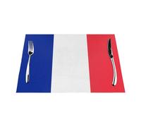 Set de table tissé drapeau français 30,5 x 45,7 cm - 1 motif tendance pour la décoration de la maison et de la cuisine