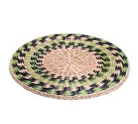 Set de table tissé en jonc de mer, style rustique, 20,3 cm, matériau naturel robuste, accessoire avec design décoratif, équipement pour cuisine, fête, mariage, maison