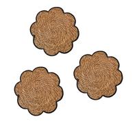 Set de table tissé enroulé pour table et décoration murale, D | Texture en fibre végétale naturelle, base décorative, table de salle à manger intérieure et extérieure avec détails tissés