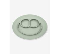 Set de table tout-en-un avec assiette Mini mat en silicone vert amande TU