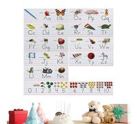 Set De Tableau D'affichage Alphabet | Décoration Murale Avec Lettres Et Chiffres | Poster Décoratif Fournitures Éducatives Pour Les En Maternelle Maison Crèche École Salle De Jeux Chambre