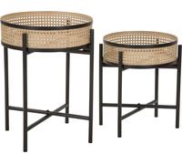 Set de tables basses en métal FUJI, motif tricot viennois