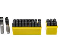 Set de tampons à lettres, 36 pièces, construction en acier durable, or