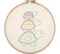 Set de tampons "Best Friends Collection Linen Turtle Family" avec ancre de bordure, dia 17 cm