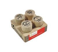 Set de tampons bois - Appréciations Textes - Ø 25 mm - 4 pcs