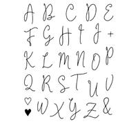 Set de tampons transparents - Artemio - On se marie - Alphabet - Transparent - Mixte - Adulte