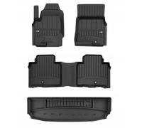 SET de tapis en caoutchouc 3D SSANGYONG Rexton 4 à partir de 2017 - 7 places r/g