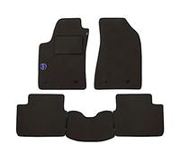 Set de Tapis fabriqué pour Hyundai Pony de 1981 à 1989 en Moquette de Haute qualité, fabriqué en Italie, Couleur Gris avec Armoiries