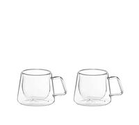 Set de tasses en verre borosilicate transparent 200 ml