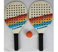 Set de tennis 2 raquettes bois et 1 balle - SPORT AND FUN - BEACH - Enfant - Multicolore