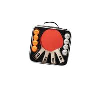 HUDORA Set Tennis de Table Friends - Set de Raquettes de ping-Pong avec 4 Raquettes et 8 balles - Ensemble avec Sac de Rangement - Raquettes de Tennis de Table pour 4 Joueurs.