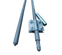 Set de terre profonde 3 m 2 x 1500 mm Ø 16 galvanisé à chaud Marteau (Ø16 set 4,5 m, 3 x 1500 mm)